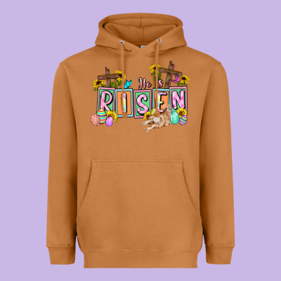 He Is Risen Easter  Easter Day Heavyweight Hoodie Designed By Cowgirlartshop