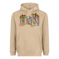 Mushroom He is risen Easter  Easter Day Heavyweight Hoodie - CowGirlArtShop