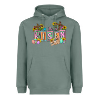 Sage He is risen Easter  Easter Day Heavyweight Hoodie - CowGirlArtShop