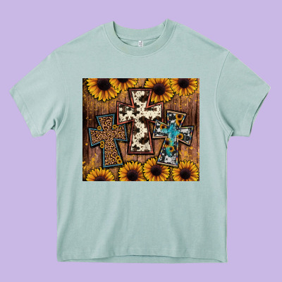 Cross Tumbler Heavy Core Tee Designed By Jahusdesignshop