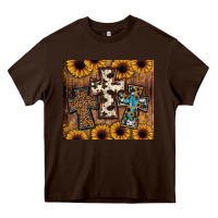 Chocolate Brown cross tumbler Heavy Core Tee - JahusDesignShop