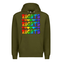 Army Green Rights rights rights pride Premium Hoodie - CowGirlArtShop