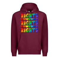 Burgundy Rights rights rights pride Premium Hoodie - CowGirlArtShop