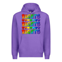 Purple Rights rights rights pride Premium Hoodie - CowGirlArtShop
