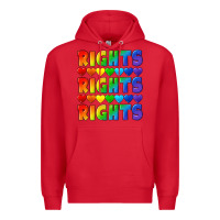 Red Rights rights rights pride Premium Hoodie - CowGirlArtShop