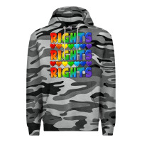 Slate Camo Rights rights rights pride Premium Hoodie - CowGirlArtShop