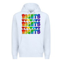 White Rights rights rights pride Premium Hoodie - CowGirlArtShop