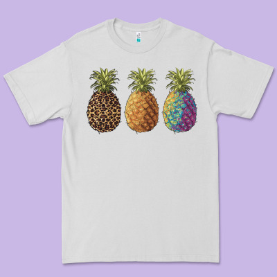 Pineapples Leopard Tie Dye Summer Premium Tee Designed By Artiststas