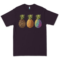 Plum pineapples leopard tie dye summer Premium Tee - Artiststas