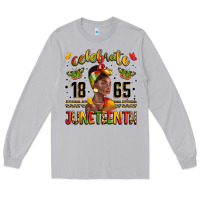 Moon Dust celebrate 1865 juneteenth with black woman Long Sleeve Tee - LillyAllenDesigns