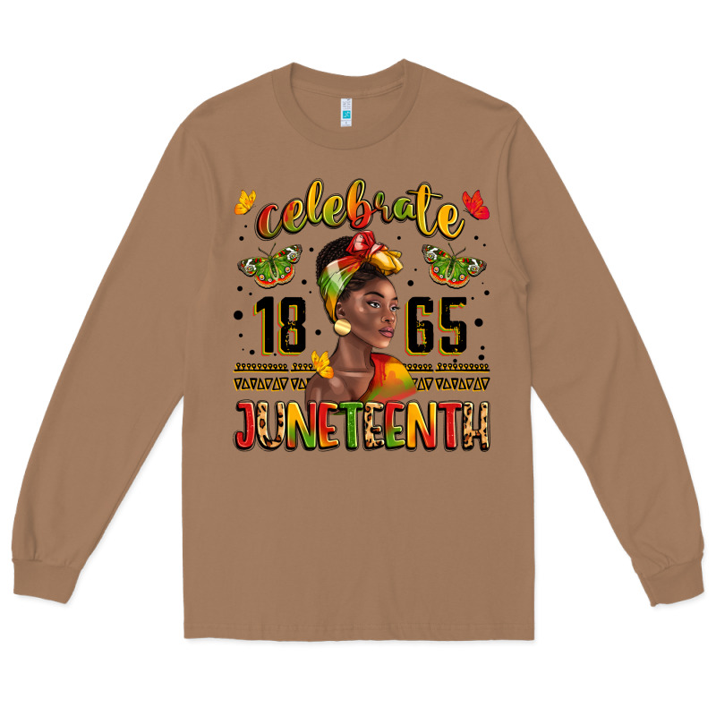 Celebrate 1865 Juneteenth With Black Woman Long Sleeve Tee by LillyAllenDesigns | Teevron