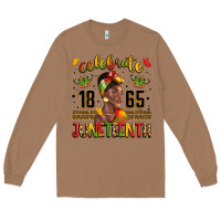 Toasted Coconut celebrate 1865 juneteenth with black woman Long Sleeve Tee - LillyAllenDesigns