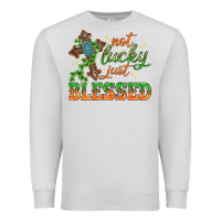 Dove Grey Not lucky just Blessed with Cross St. Patricks day Premium Sweatshirt - HowdyJamesFarm