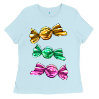 Baby Blue colorful candies Ladies Tee - AdoDesignShop
