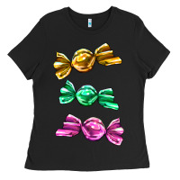 Black colorful candies Ladies Tee - AdoDesignShop