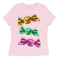 Bubblegum Pink colorful candies Ladies Tee - AdoDesignShop