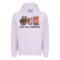 Lilac peace love chihuahua Premium Hoodie - JahusDesignShop