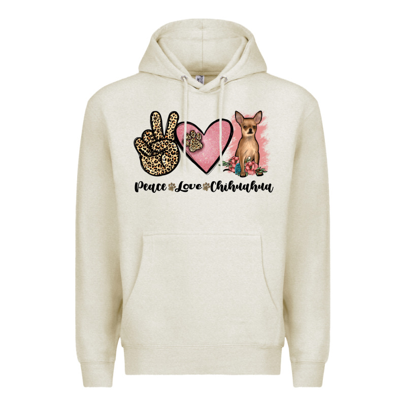 Peace Love Chihuahua Premium Hoodie by JahusDesignShop | Teevron