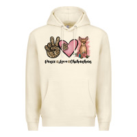Sandshell peace love chihuahua Premium Hoodie - JahusDesignShop