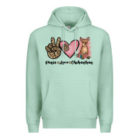 Seafoam peace love chihuahua Premium Hoodie - JahusDesignShop