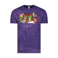 Cloud Purple cow and strawberry coffee cups Vintage Tee - NancyCooperArtShop