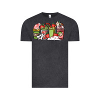 Cow And Strawberry Coffee Cups Vintage Tee | Teevron