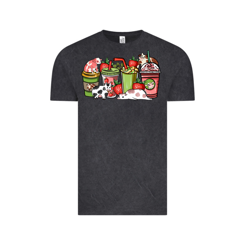 Cow And Strawberry Coffee Cups Vintage Tee by NancyCooperArtShop | Teevron