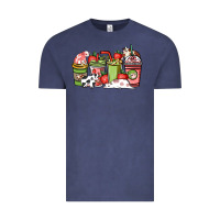 Vintage Denim cow and strawberry coffee cups Vintage Tee - NancyCooperArtShop