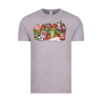 Vintage Zinc cow and strawberry coffee cups Vintage Tee - NancyCooperArtShop