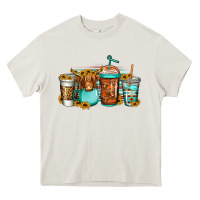 Cream longhaired cow coffee cups Heavy Core Tee - Jasminsmagicworld