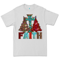 Dove Grey cross and christmas trees Premium Tee - AdoDesignShop