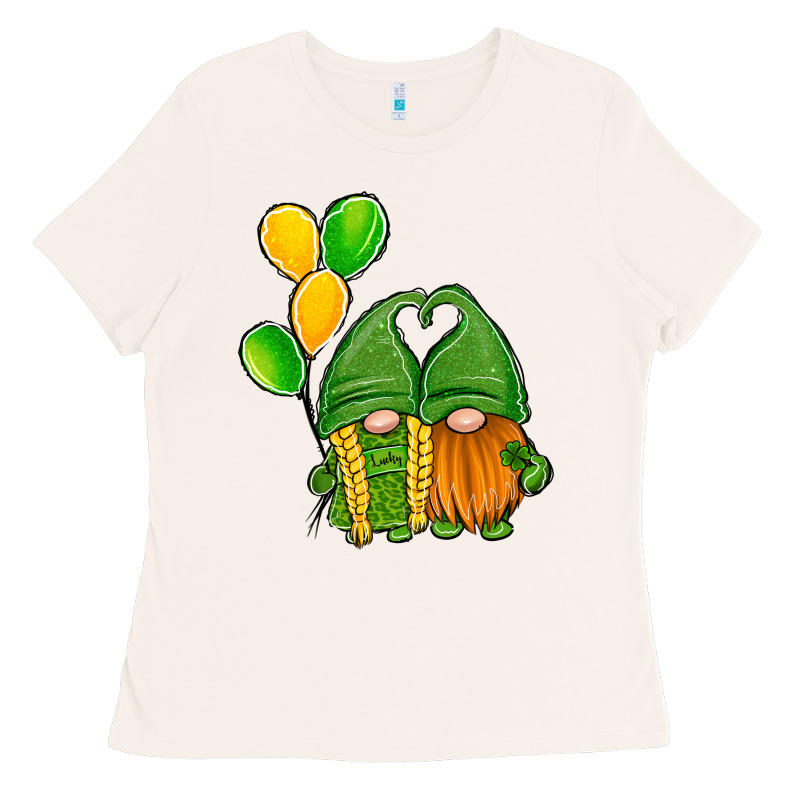 St Patrick's Day Gnomes Ladies Tee by Jasminsmagicworld | Teevron