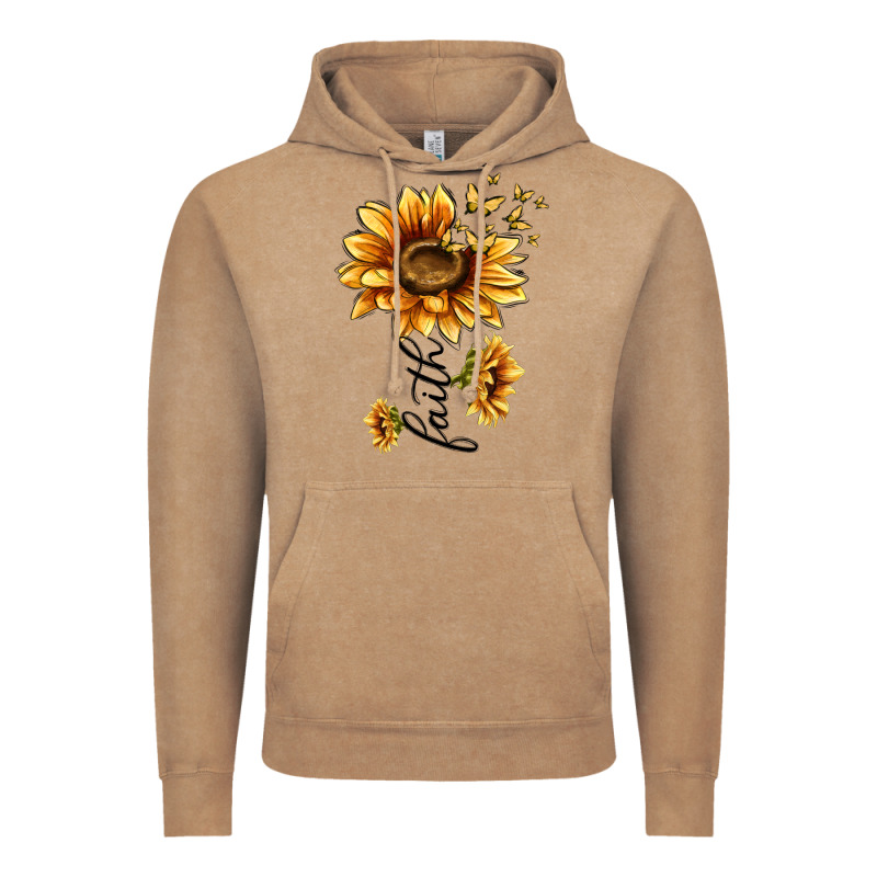 Faith Sunflower Vintage Hoodie by MaliasSmallBusiness | Teevron