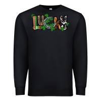Black Lucky horseshoe St. Patrick's Day Premium Sweatshirt - CowGirlArtShop