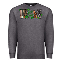 Charcoal Heather Lucky horseshoe St. Patrick's Day Premium Sweatshirt - CowGirlArtShop