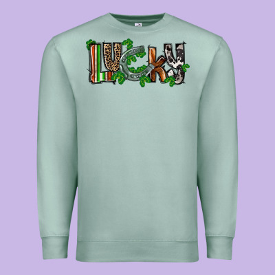 Lucky Horseshoe St. Patrick's Day Premium Sweatshirt Designed By Cowgirlartshop