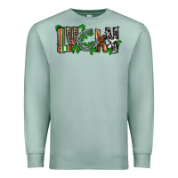 Seafoam Lucky horseshoe St. Patrick's Day Premium Sweatshirt - CowGirlArtShop