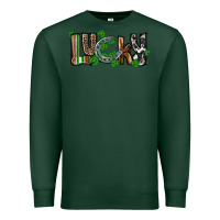 Sports Green Lucky horseshoe St. Patrick's Day Premium Sweatshirt - CowGirlArtShop