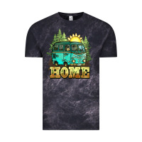 Cloud Black camping caravan home Vintage Tee - NancyCooperArtShop