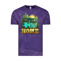 Cloud Purple camping caravan home Vintage Tee - NancyCooperArtShop