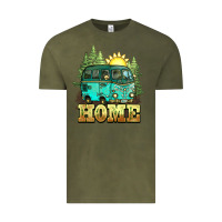 Vintage Olive camping caravan home Vintage Tee - NancyCooperArtShop