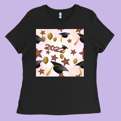 2022 To Graduation Seamless Pattern Ladies Tee Designed By Bundleandbundleshop