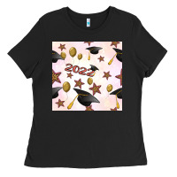 Black 2022 to graduation seamless pattern Ladies Tee - BundleAndBundleShop