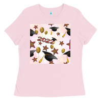 Bubblegum Pink 2022 to graduation seamless pattern Ladies Tee - BundleAndBundleShop