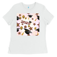 White 2022 to graduation seamless pattern Ladies Tee - BundleAndBundleShop