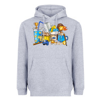 Heather Grey Softball coffee cups Heavyweight Hoodie - HowdyJamesFarm