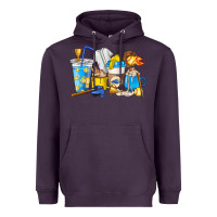 Plum Softball coffee cups Heavyweight Hoodie - HowdyJamesFarm