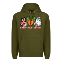 Army Green Peace love Easter Day Premium Hoodie - HowdyJamesFarm