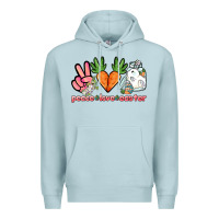 Blue Mist Peace love Easter Day Premium Hoodie - HowdyJamesFarm