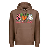 Chestnut Peace love Easter Day Premium Hoodie - HowdyJamesFarm